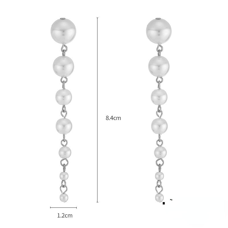 Pendientes Largos De Cobre De Perlas al por mayor